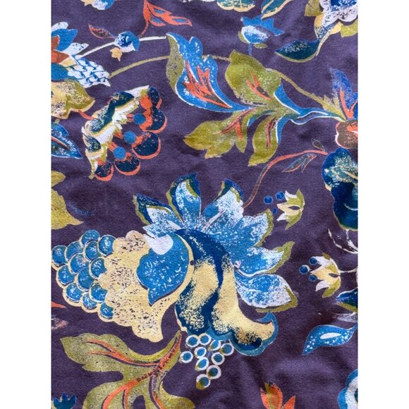 Floral Patterned Burgundy Table Runner With Reversible Design 84" X  17 3/4" - Picture 4 of 7